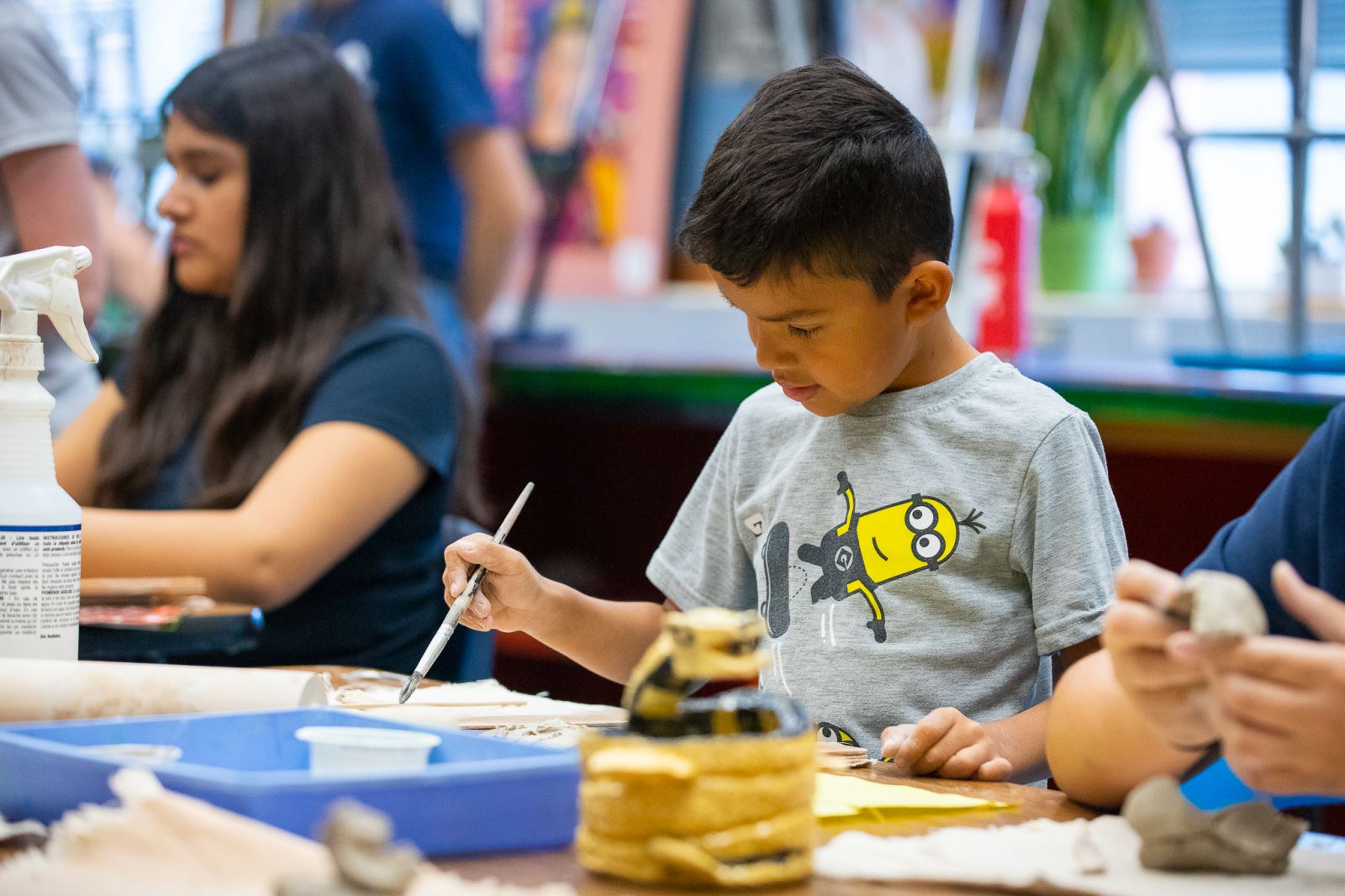 Students working at Table