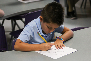 Student working on Paper