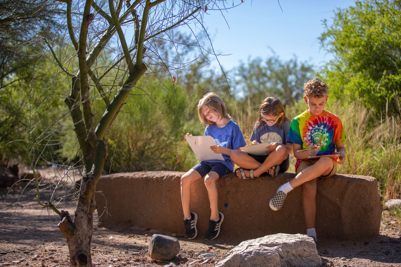 Students using tablets