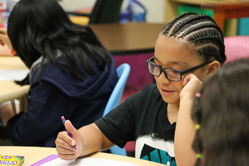 Students working at Table