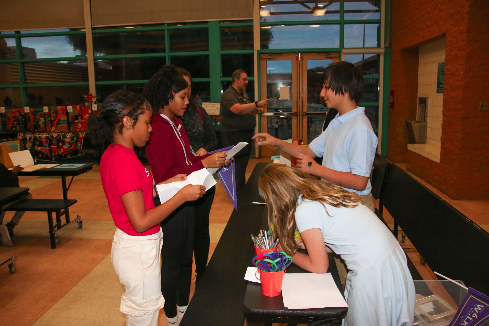 Students working at Table