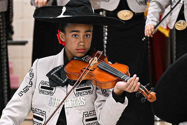 Mariachi playing violin