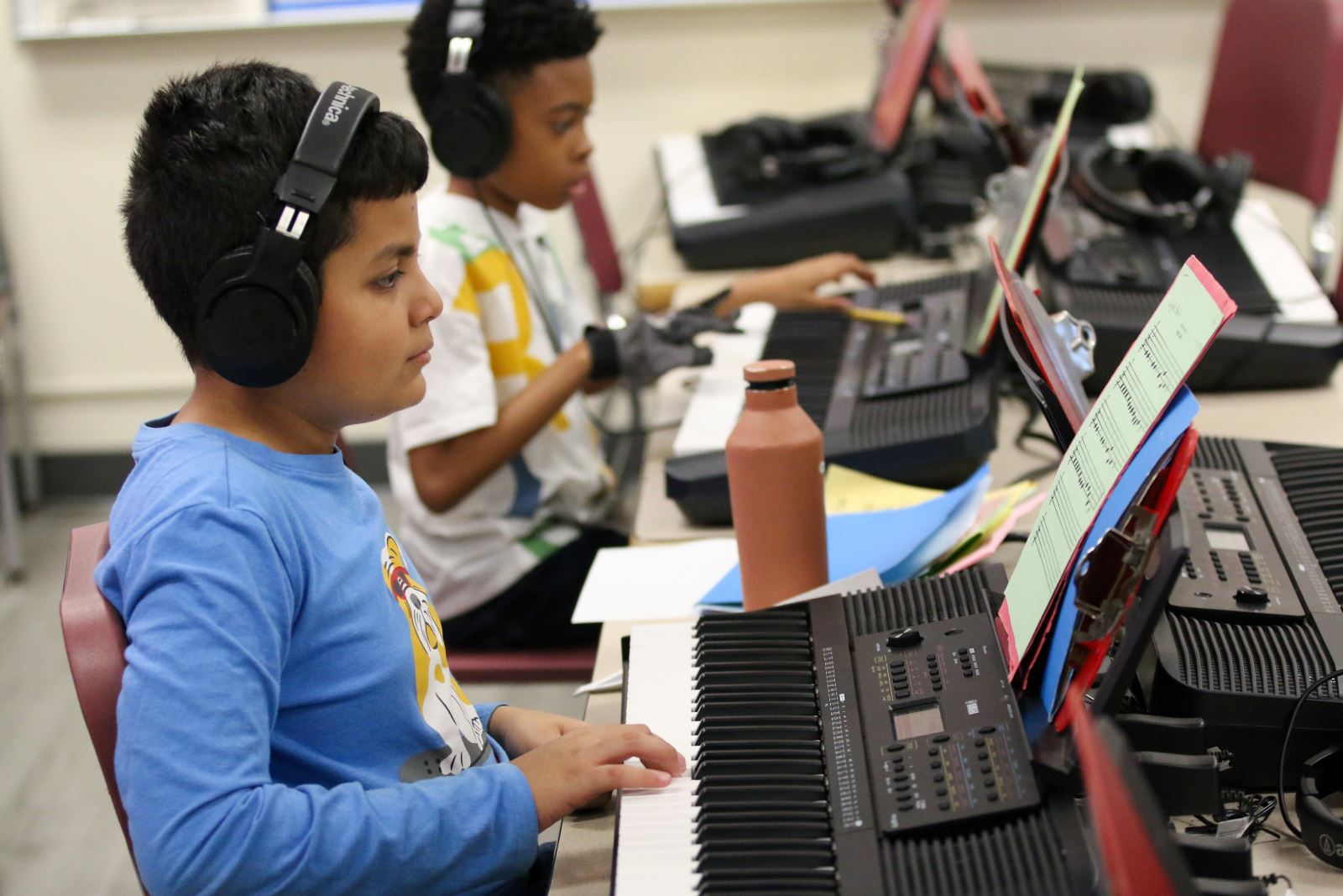 Students using tablets