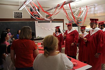 High School Graduates celebrating