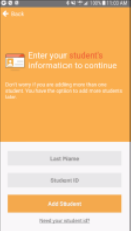 Student information screen