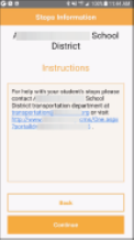 Instructions for help on students' routes