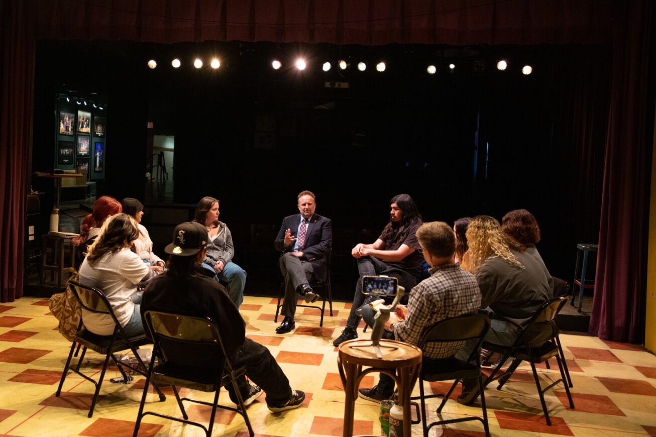 Tucson High students participate in a talk circle