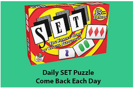 SET Daily SET Puzzle Come Back Each Day
