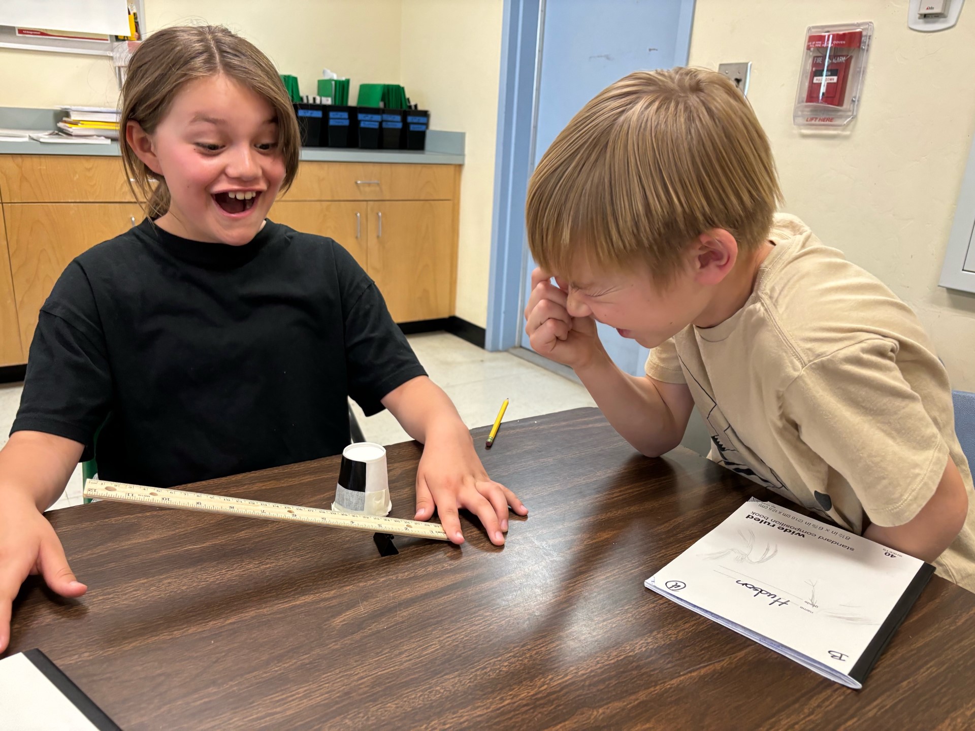 Picture of students engineering Rube Goldberg Machines