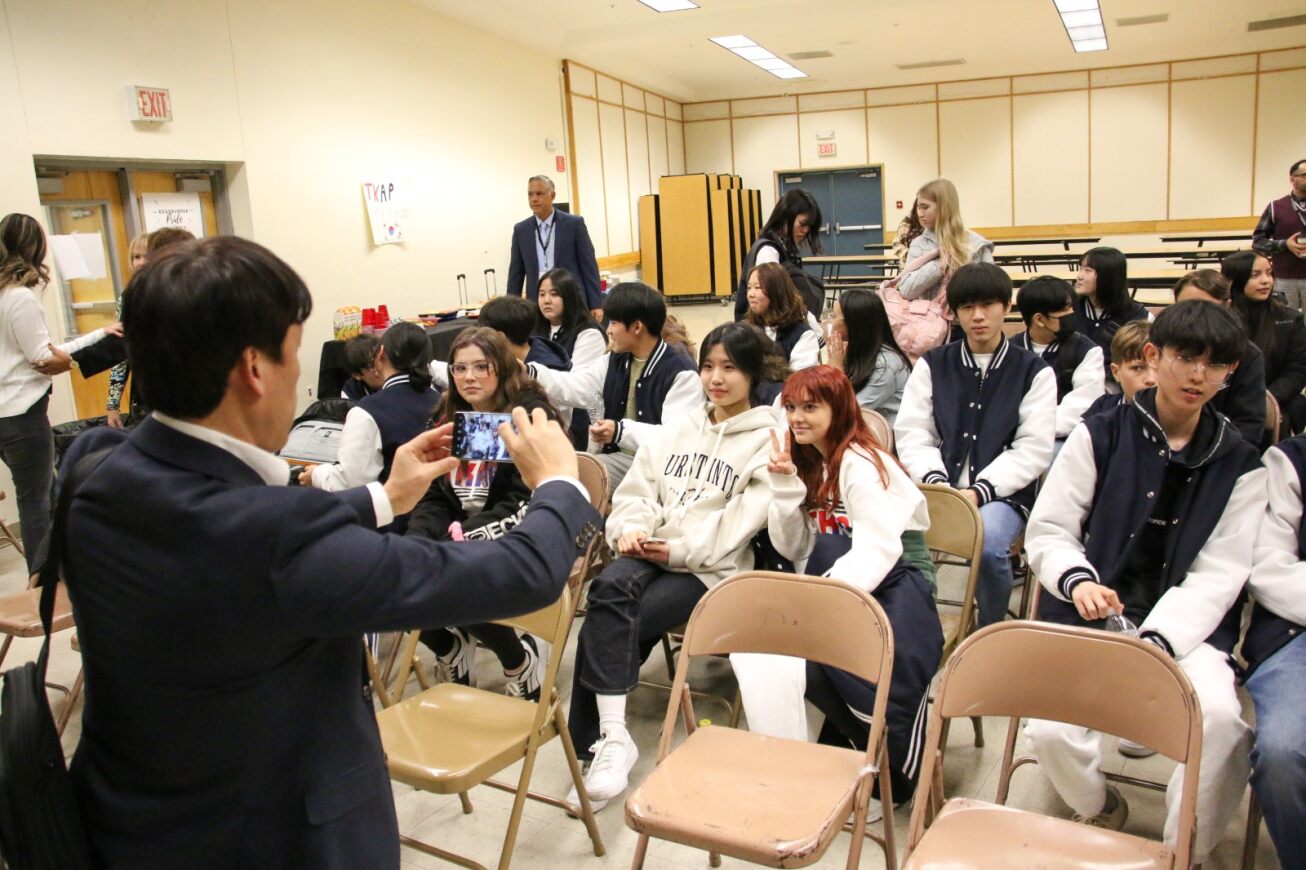 TKAP students pose for a photo at the opening ceremony