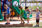 Children playing on the playground.