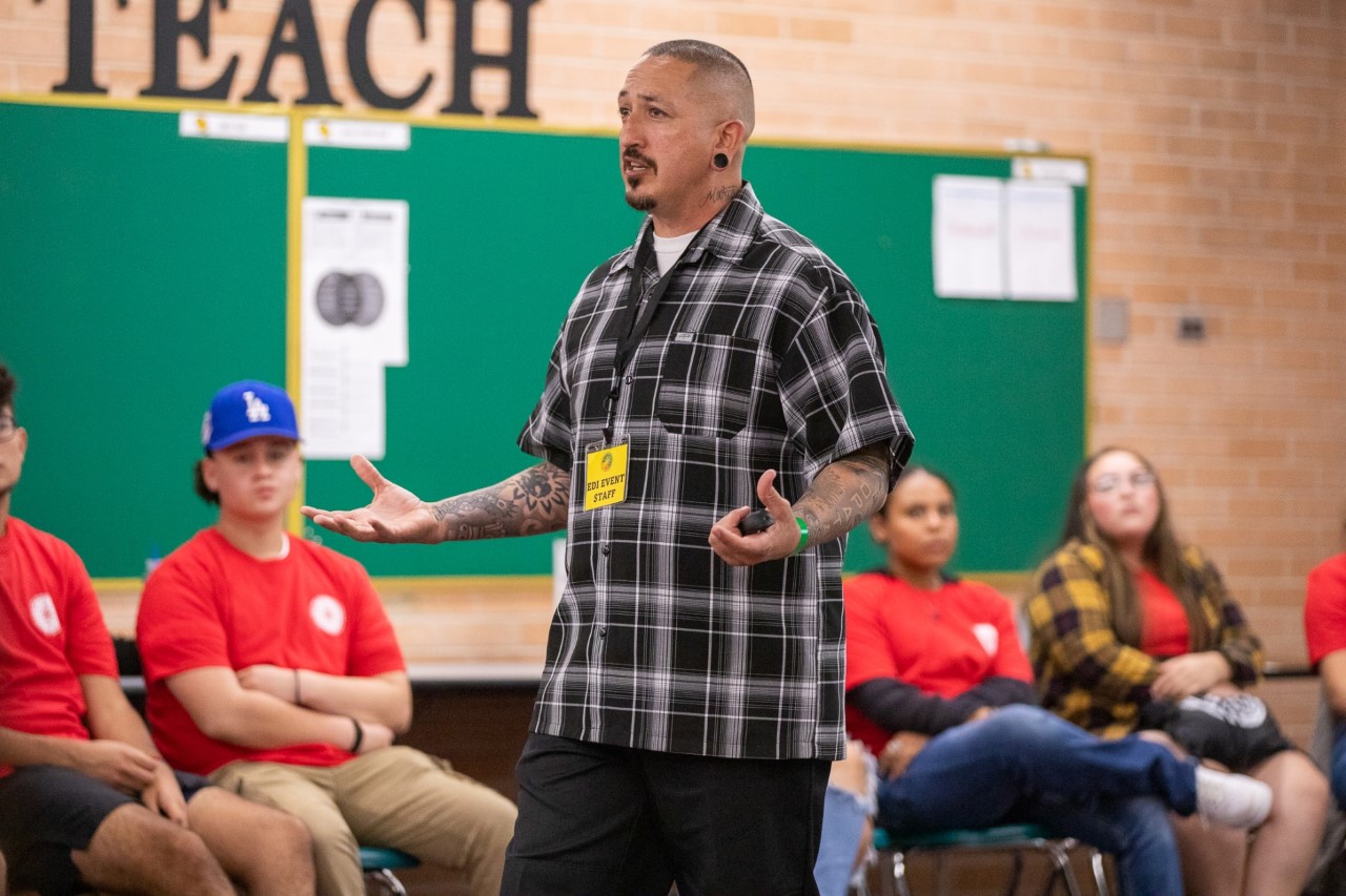 Students listen in on a session at the EDI Student Summit at Santa Rita High School.