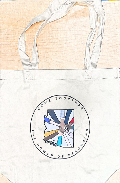 The Arizona Speech-Language-Hearing Association tote bag