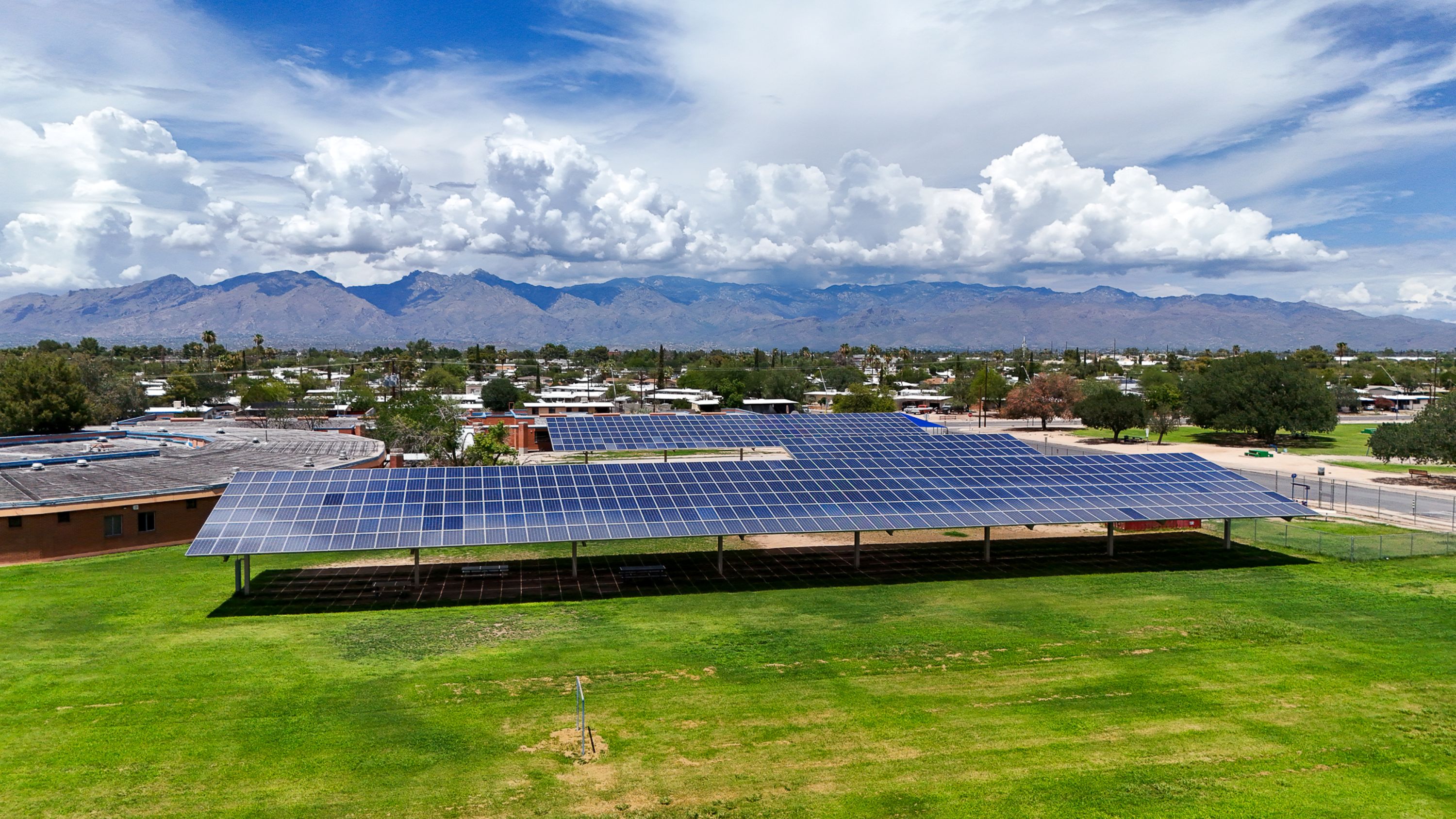 solar panels in field
