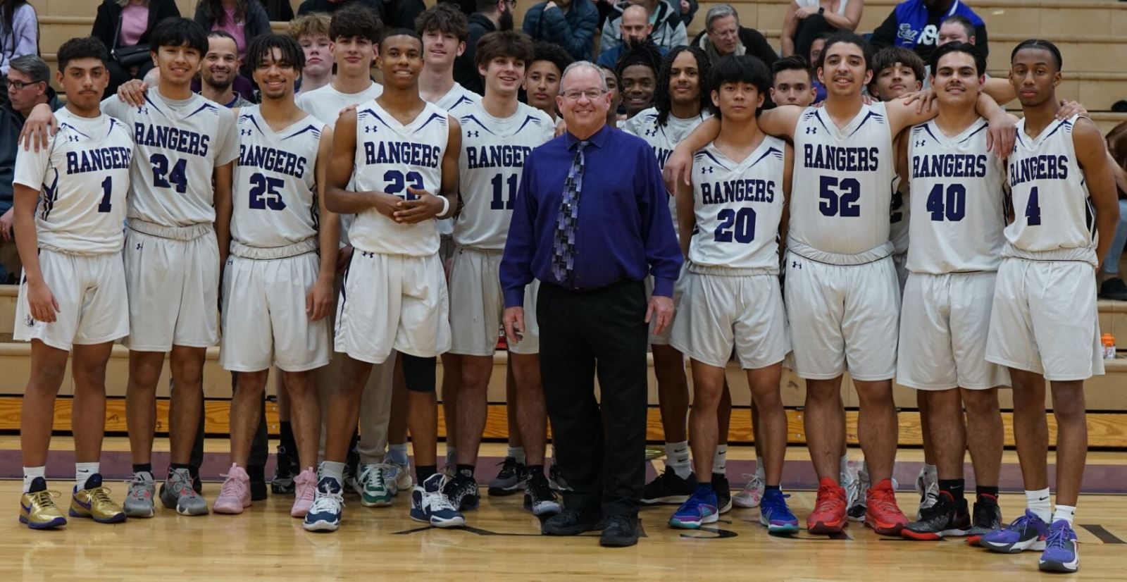 RUHS Coach Utter with his team