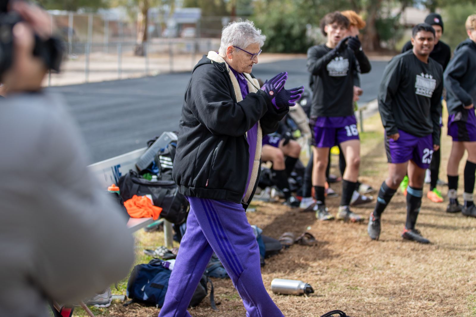 Soccer Coach on the sidelines