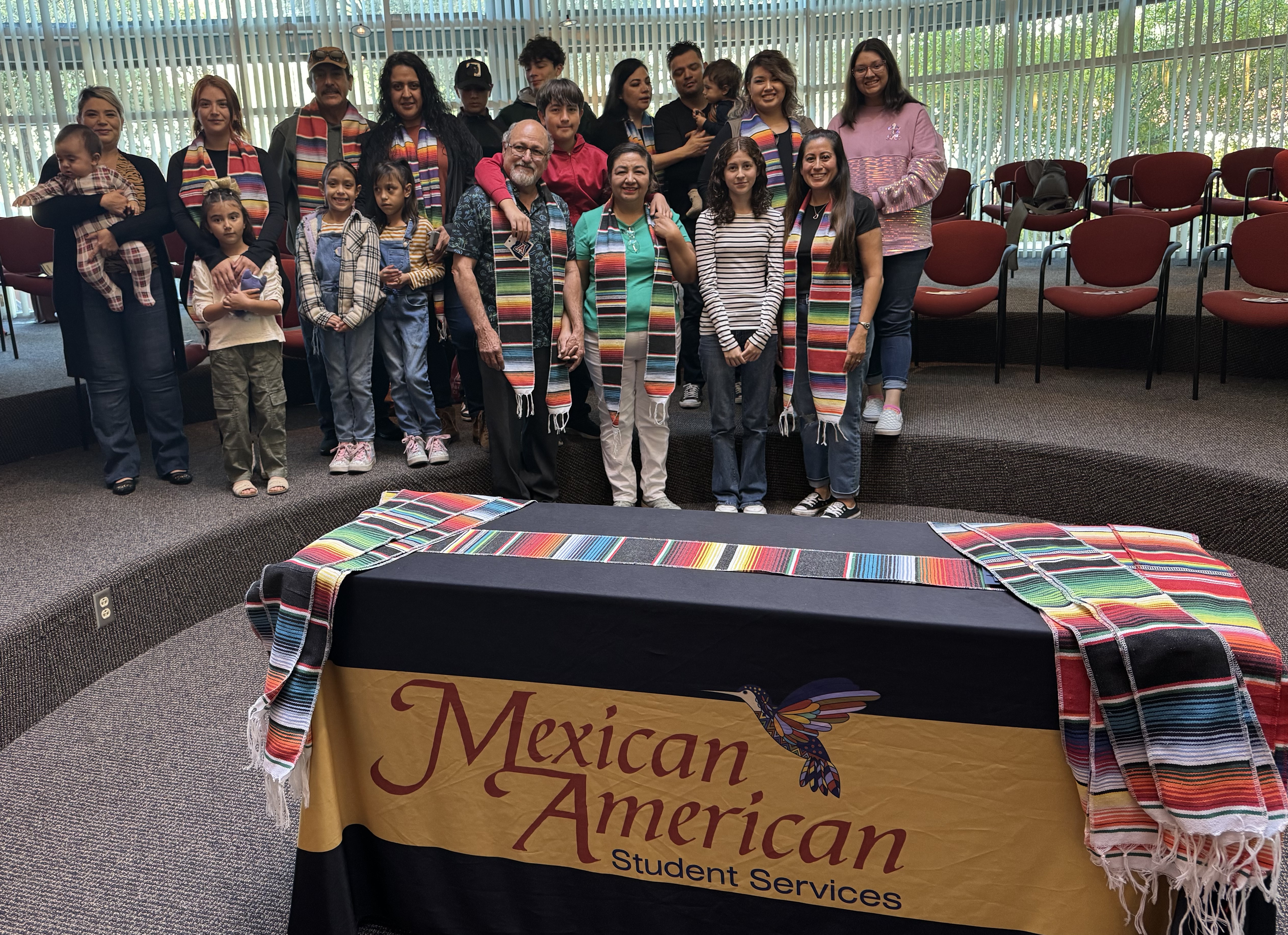 High school students who participated in college camp receiving their awards for program completion.