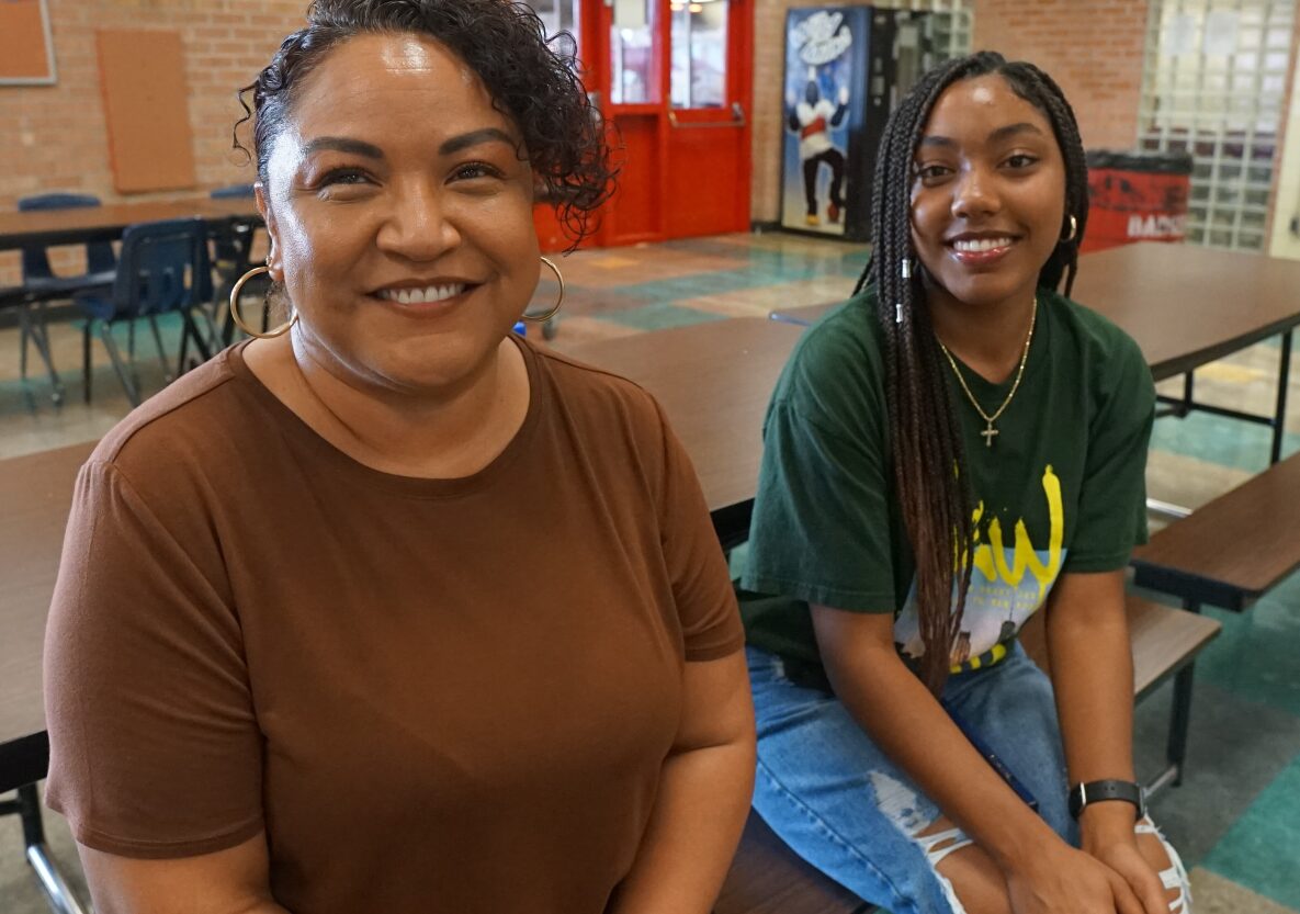 Native American students smile at the NASS College Night.