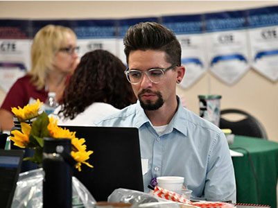 Man on computer