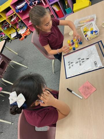 Students at Johnson Primary School participate in Math Week activities. 