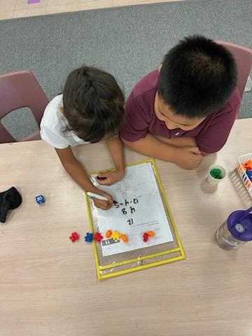 Students at Johnson Primary School participate in Math Week activities. 