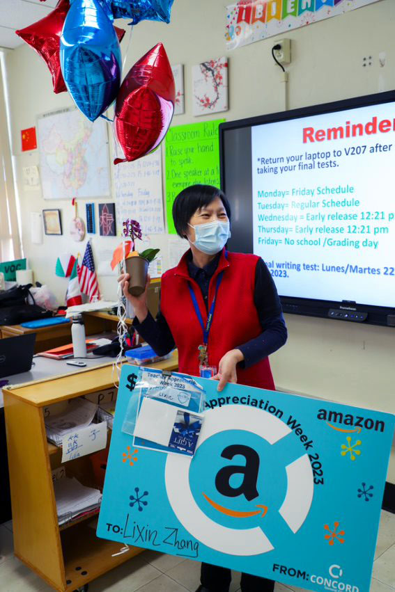 Lixin Zhang is one of two Tucson High Magnet School teachers recognized as a Teacher of the Year by Concord General Contracting.