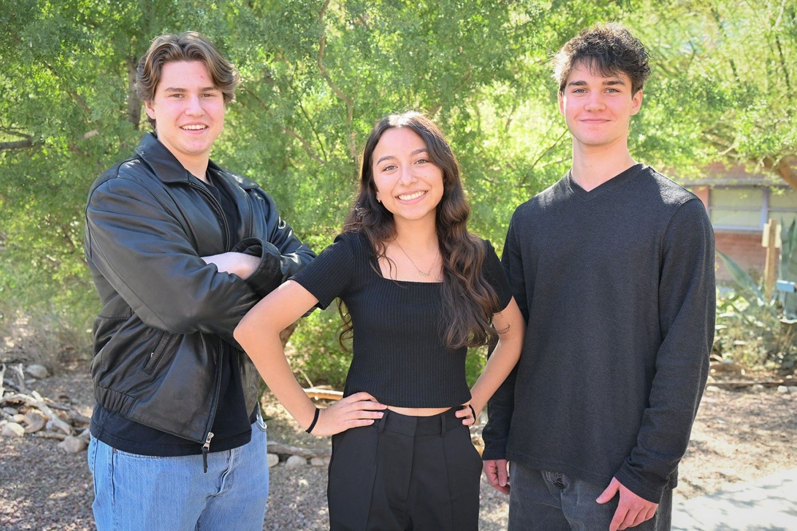 UHS Flinn Scholarship semifinalists Ben Gerber, Jennifer Orozco Torres and Jared Matheson