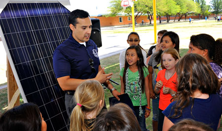 Photo of Dr. Sánchez and students